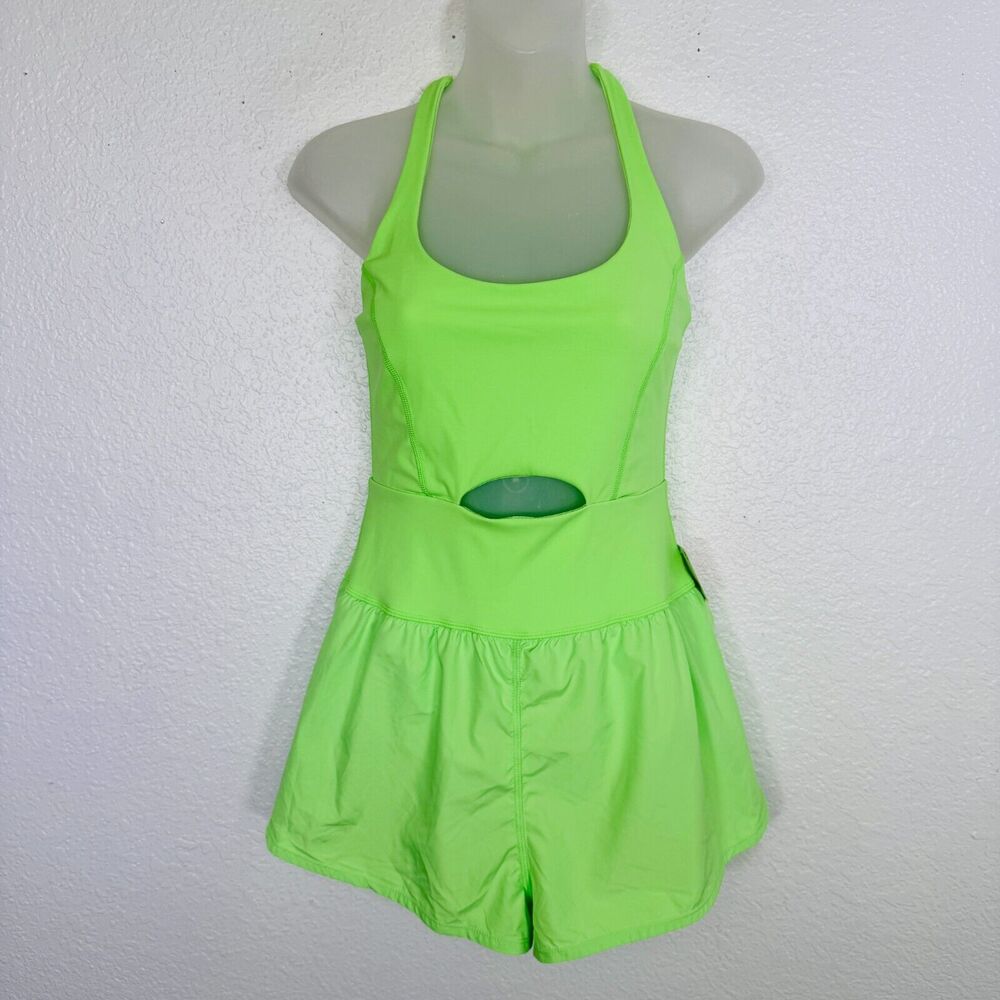 Free People Neon Green Romper